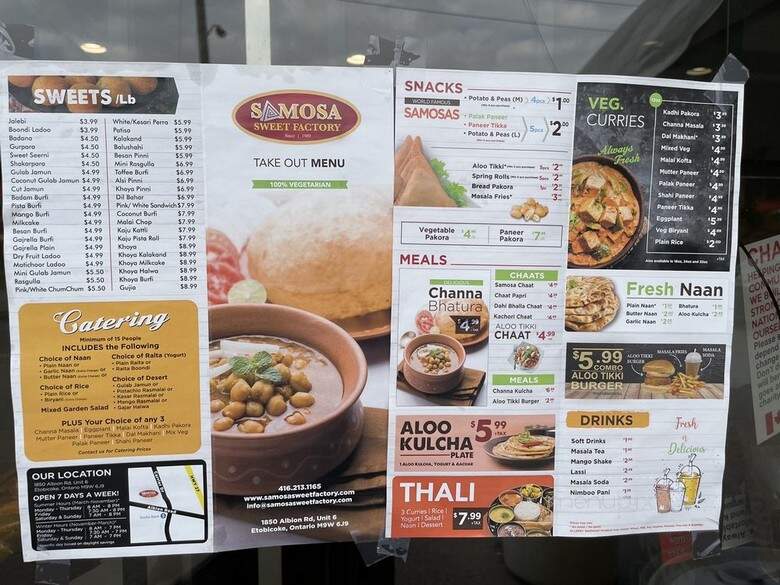 Preet Sweets & Catering Inc - Toronto, ON menu_pic