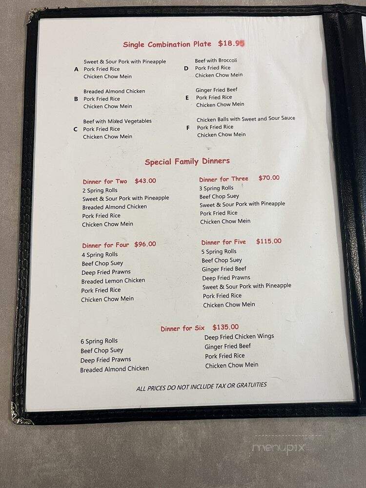 Kicking Horse Palace - Golden, BC menu_pic
