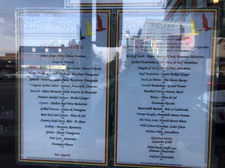 Fleur de Sel - Calgary, AB menu_pic