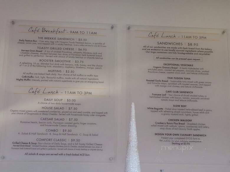 Ace Bakery and Cafe - Toronto, ON menu_pic