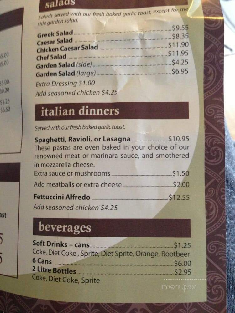Santa Lucia Pizza - Winnipeg, MB menu_pic