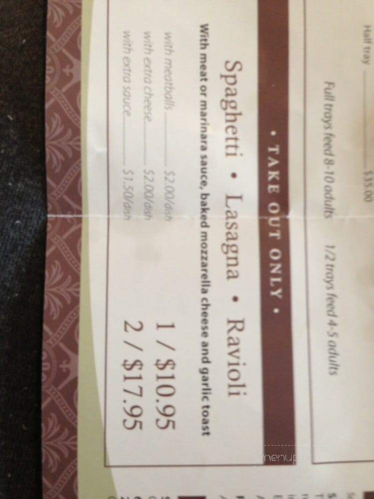 Santa Lucia Pizza - Winnipeg, MB menu_pic