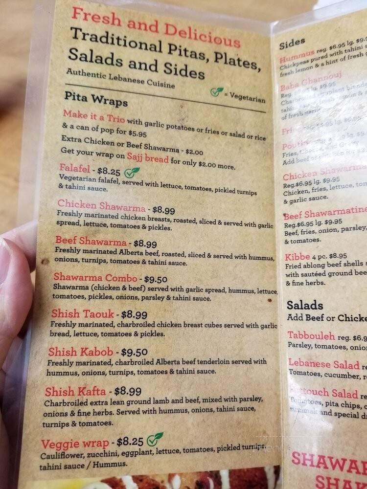 La Shish Taouk Inc - Edmonton, AB menu_pic