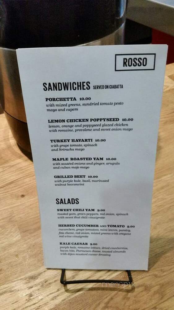 Caffe Rosso - Calgary, AB menu_pic
