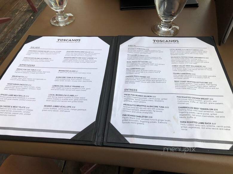 Toscanos Trattoria - Comox, BC menu_pic