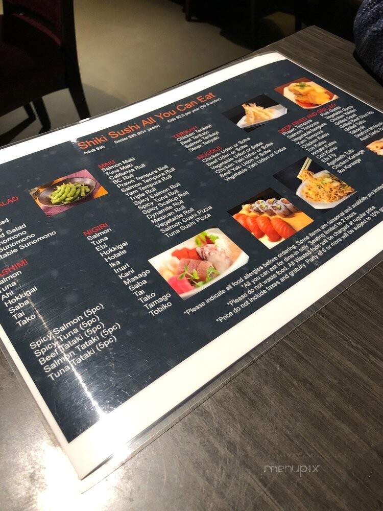 Shiki Sushi - Victoria, BC menu_pic