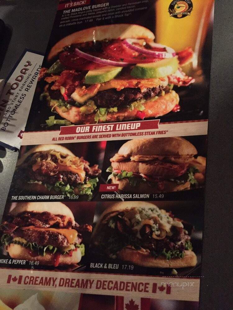 Red Robin Restaurant Parkwood - Prince George, BC menu_pic