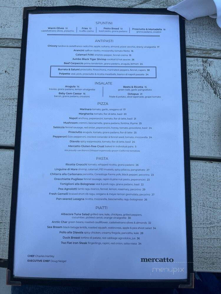 Mercatto - Toronto, ON menu_pic