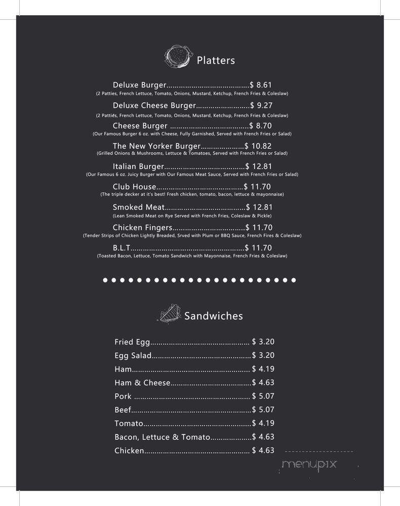 Stan's Diner & Take Out - Ottawa, ON menu_pic
