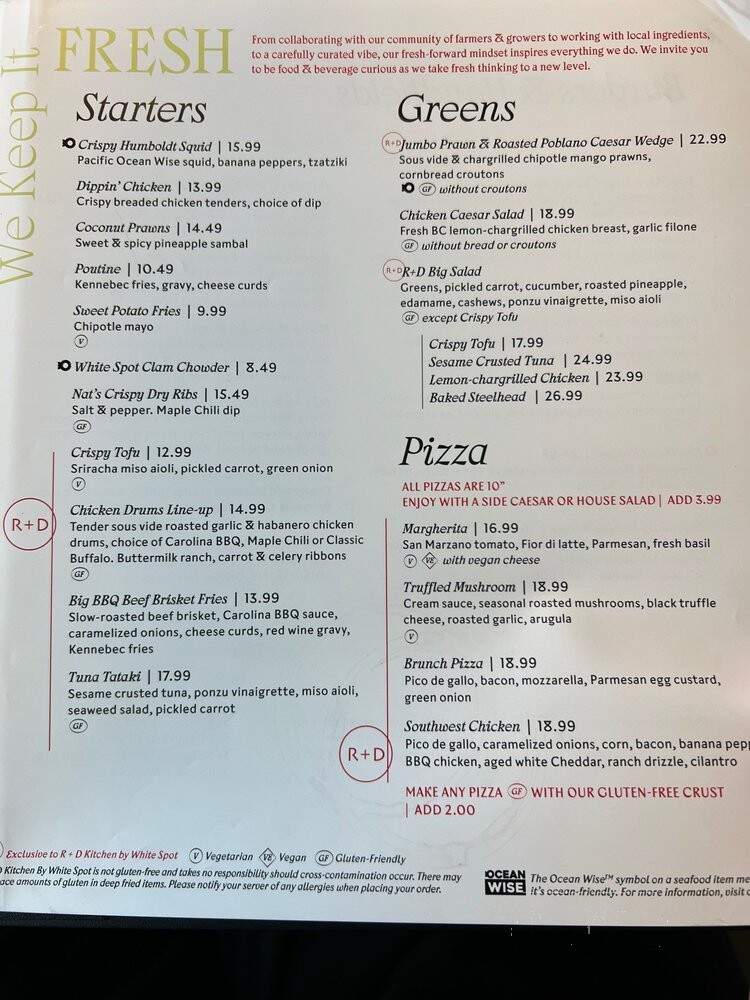 White Spot Restaurant - Burnaby, BC menu_pic