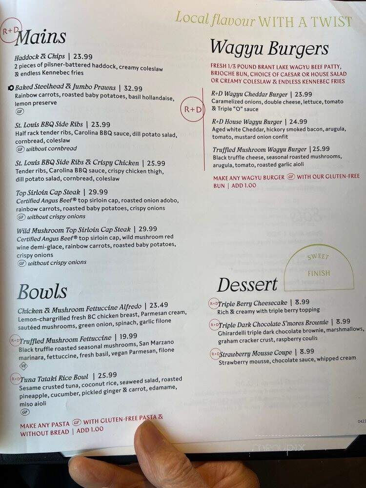 White Spot Restaurant - Burnaby, BC menu_pic