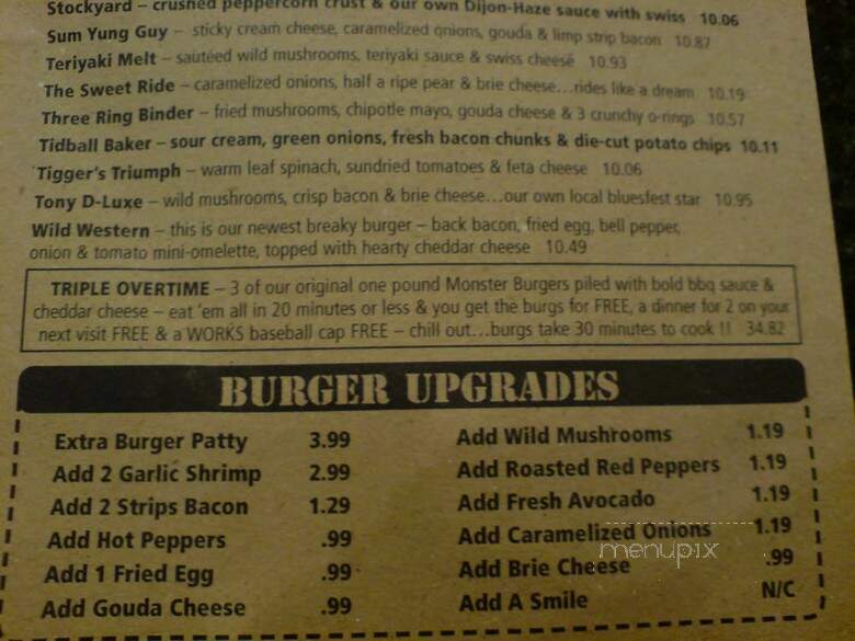 The WORKS Glebe - Ottawa, ON menu_pic