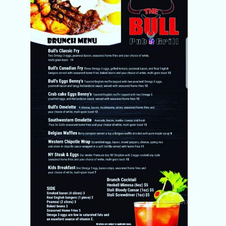 The Longest Yard Restaurant - Etobicoke, ON menu_pic