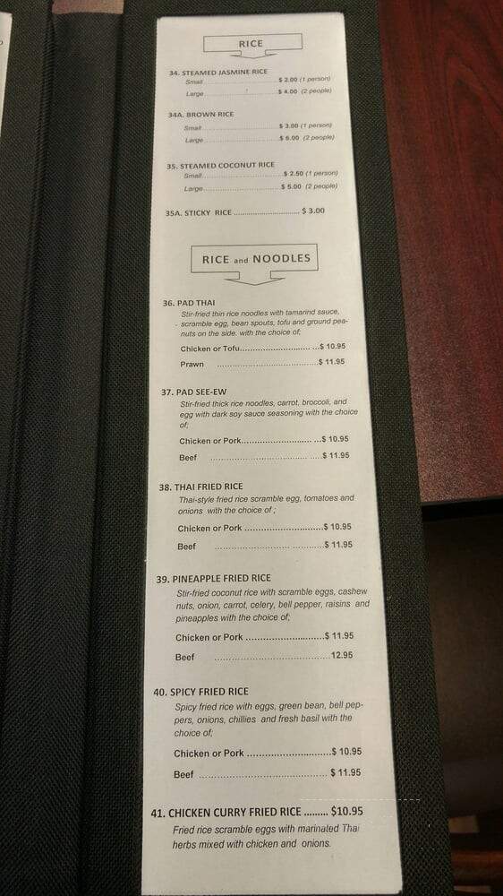 Thai Cafe - Burnaby, BC menu_pic