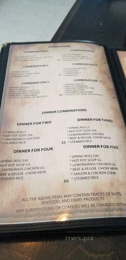 New Saigon Vietnamese Cuisine - Abbotsford, BC menu_pic