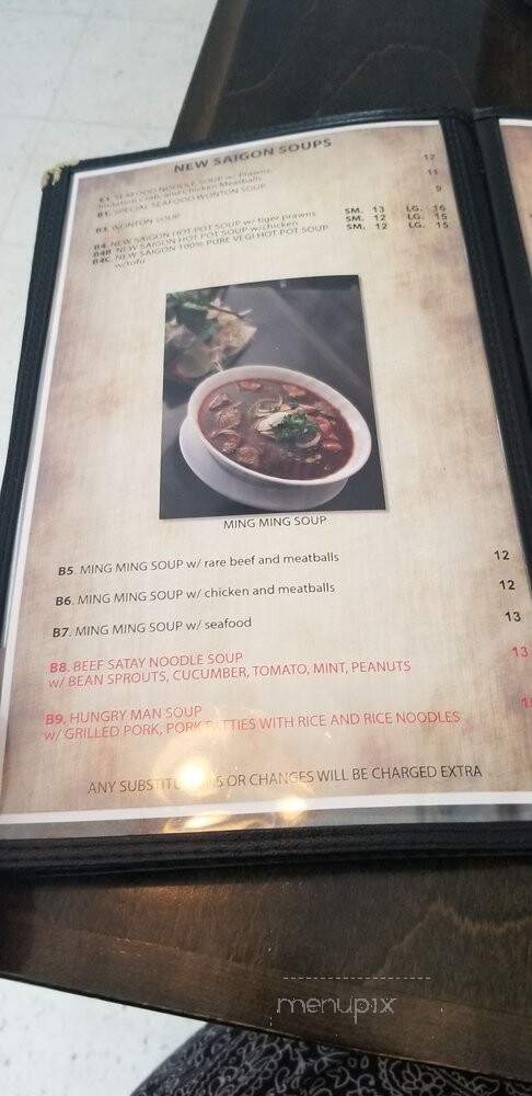 New Saigon Vietnamese Cuisine - Abbotsford, BC menu_pic