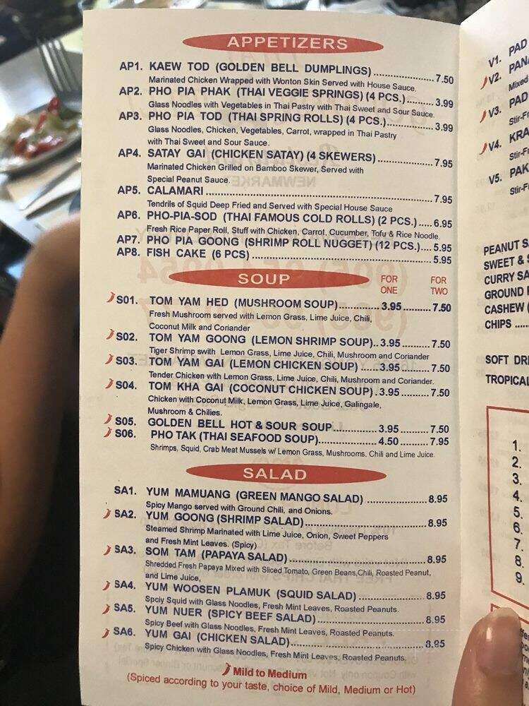 Golden Bell Thai Restaurant - Newmarket, ON menu_pic