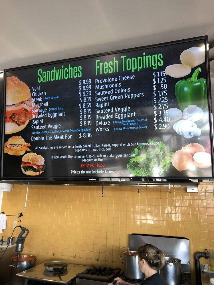 California Sandwiches - Toronto, ON menu_pic