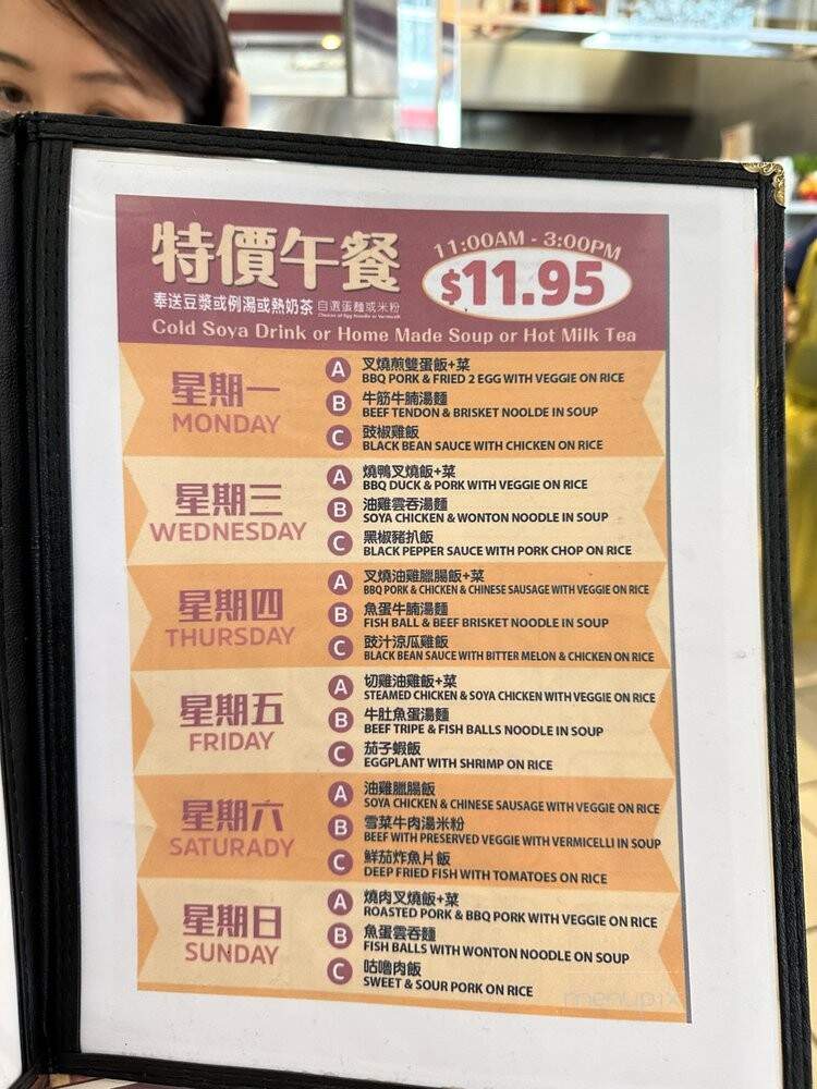 Goldstone Noodle Restaurant - Toronto, ON menu_pic
