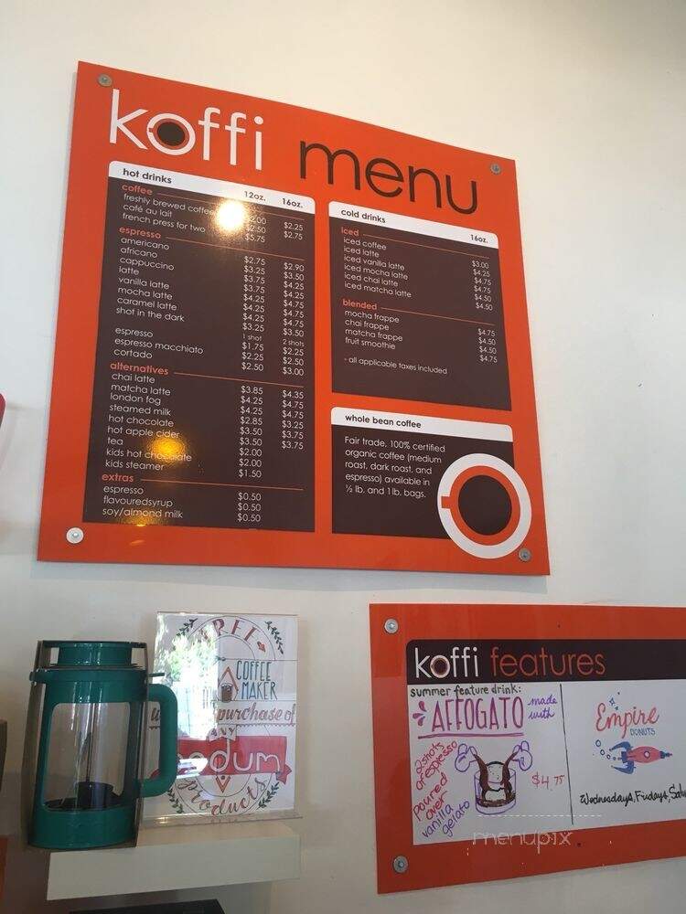 Koffi - Victoria, BC menu_pic