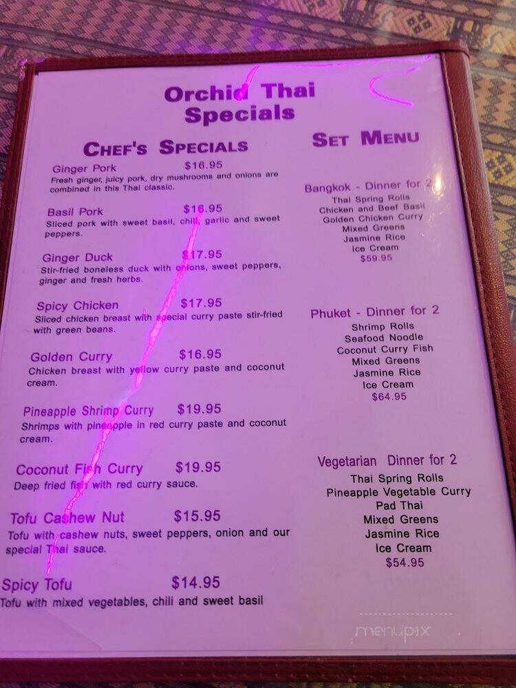 Orchid Thai - Aurora, ON menu_pic