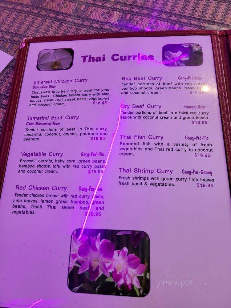 Orchid Thai - Aurora, ON menu_pic