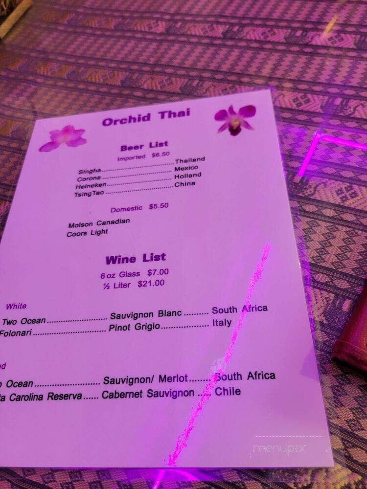 Orchid Thai - Aurora, ON menu_pic