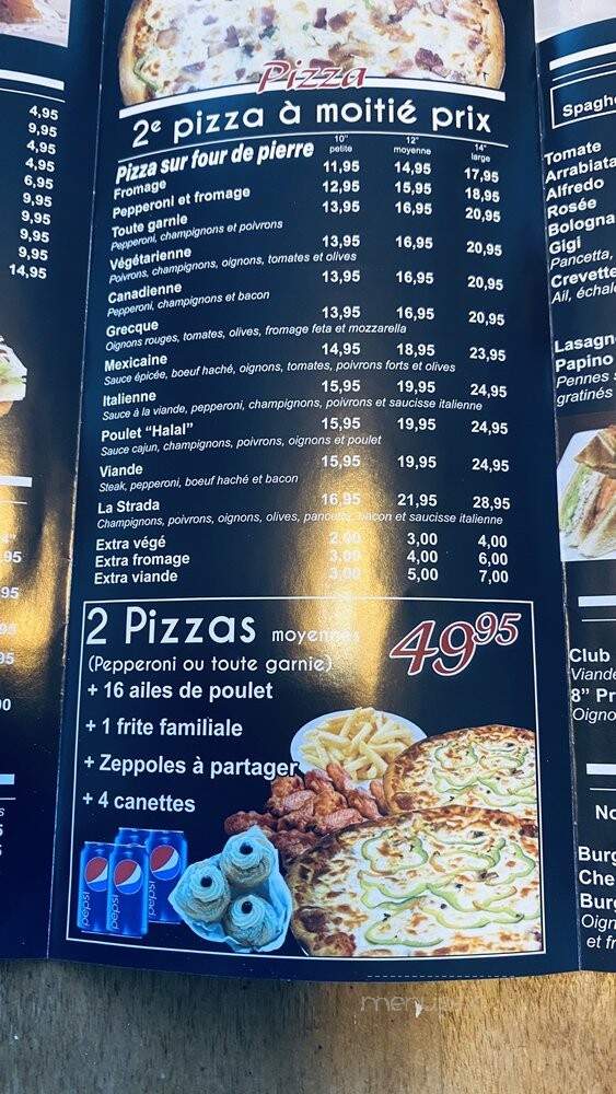 La Strada - Montreal, QC menu_pic