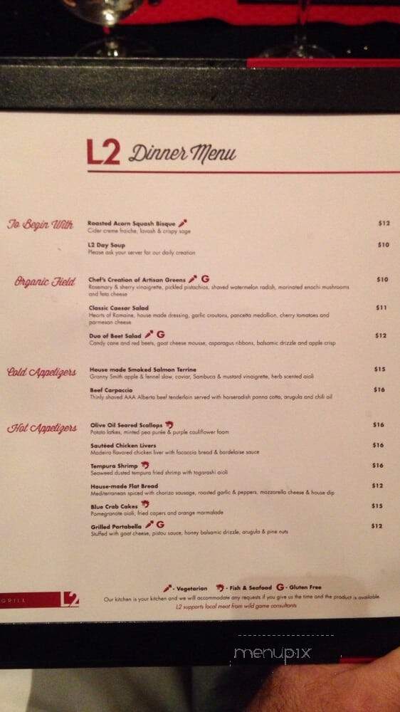 L2 Grill - Edmonton, AB menu_pic