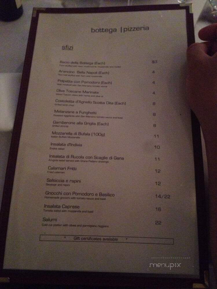 Bottega - Montreal, QC menu_pic