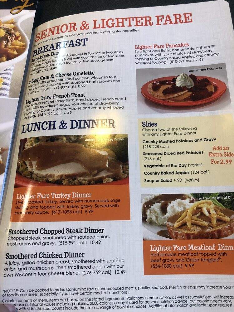 Northfork Country Kitchen - Chichester, QC menu_pic