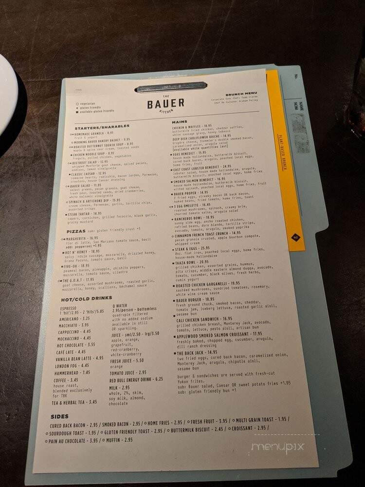 The Bauer Kitchen - Waterloo, ON menu_pic