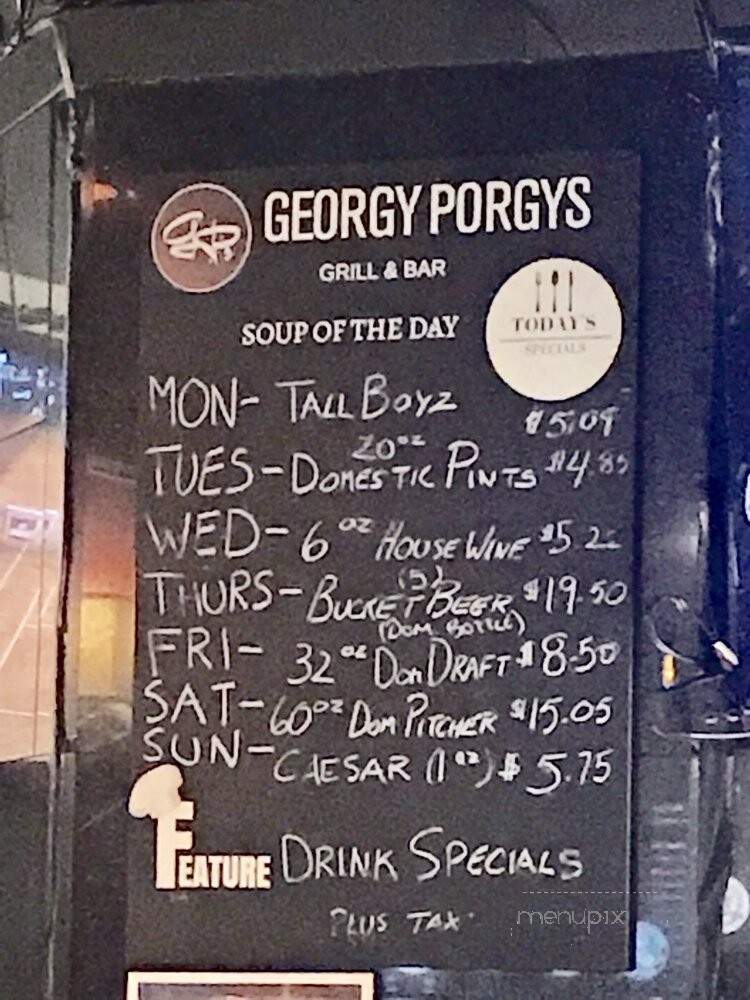 Georgy Porgys - North York, ON menu_pic