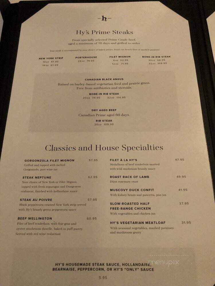 Hy's Steakhouse & Cocktail Bar - Vancouver, BC