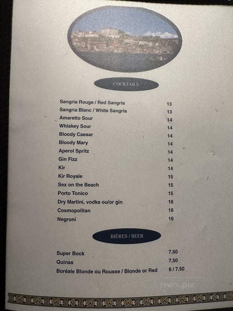 Porto Mar - Montreal, QC menu_pic
