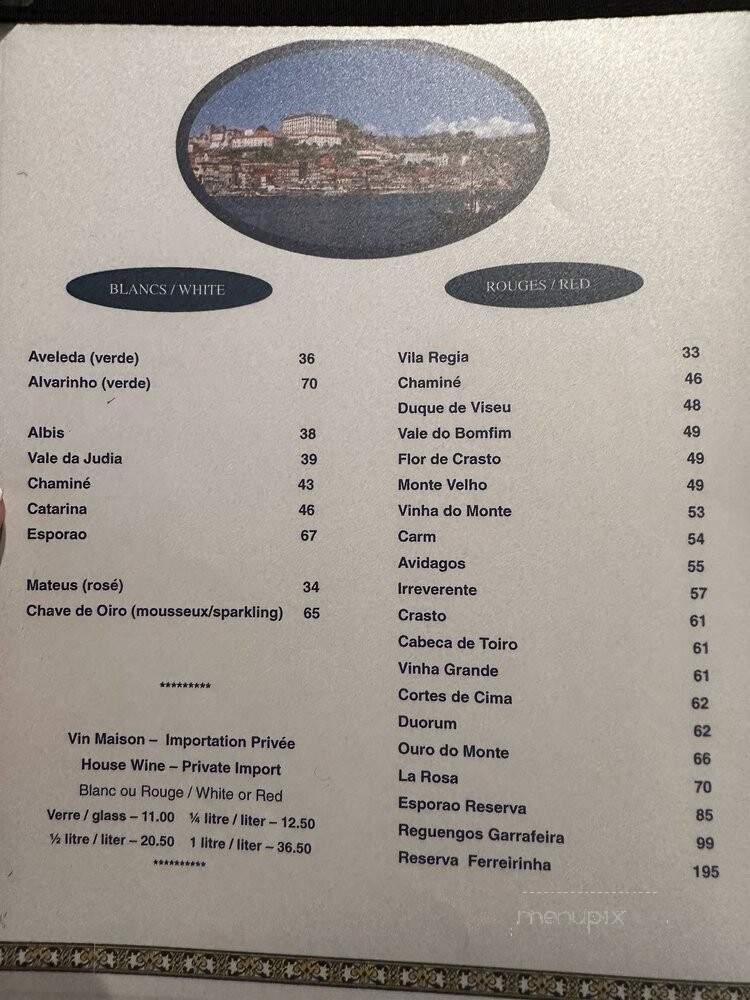 Porto Mar - Montreal, QC menu_pic