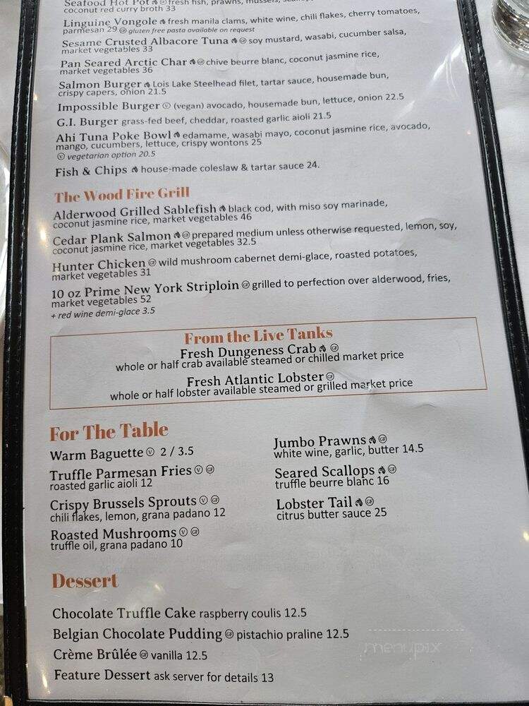 Mulvaney's Restaurant - Vancouver, BC menu_pic