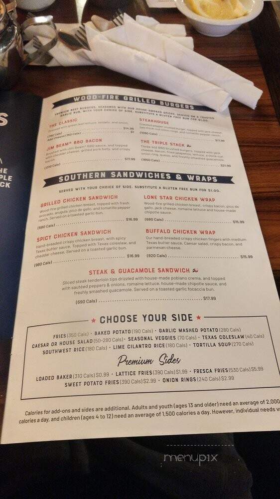 Lone Star Texas Grill - Oakville, ON menu_pic