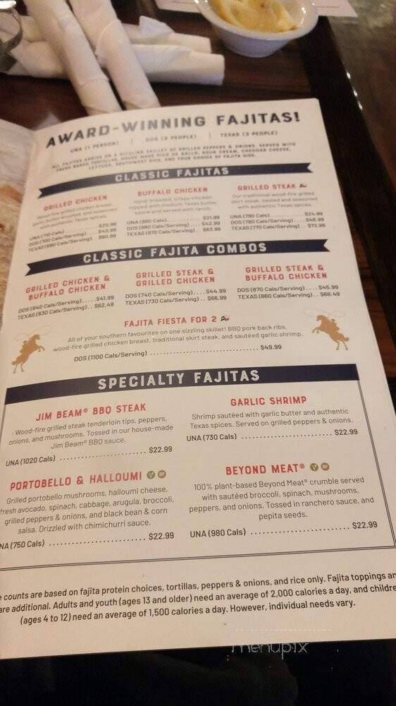 Lone Star Texas Grill - Oakville, ON menu_pic