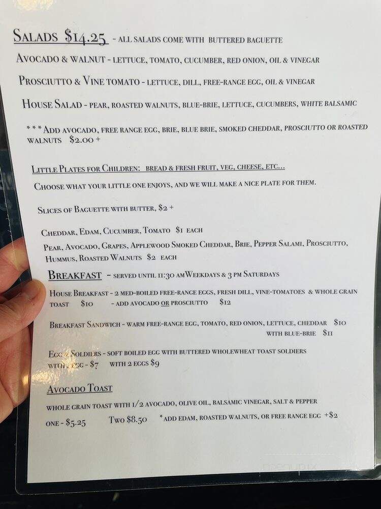 Finch's Tea & Coffee House - Vancouver, BC menu_pic