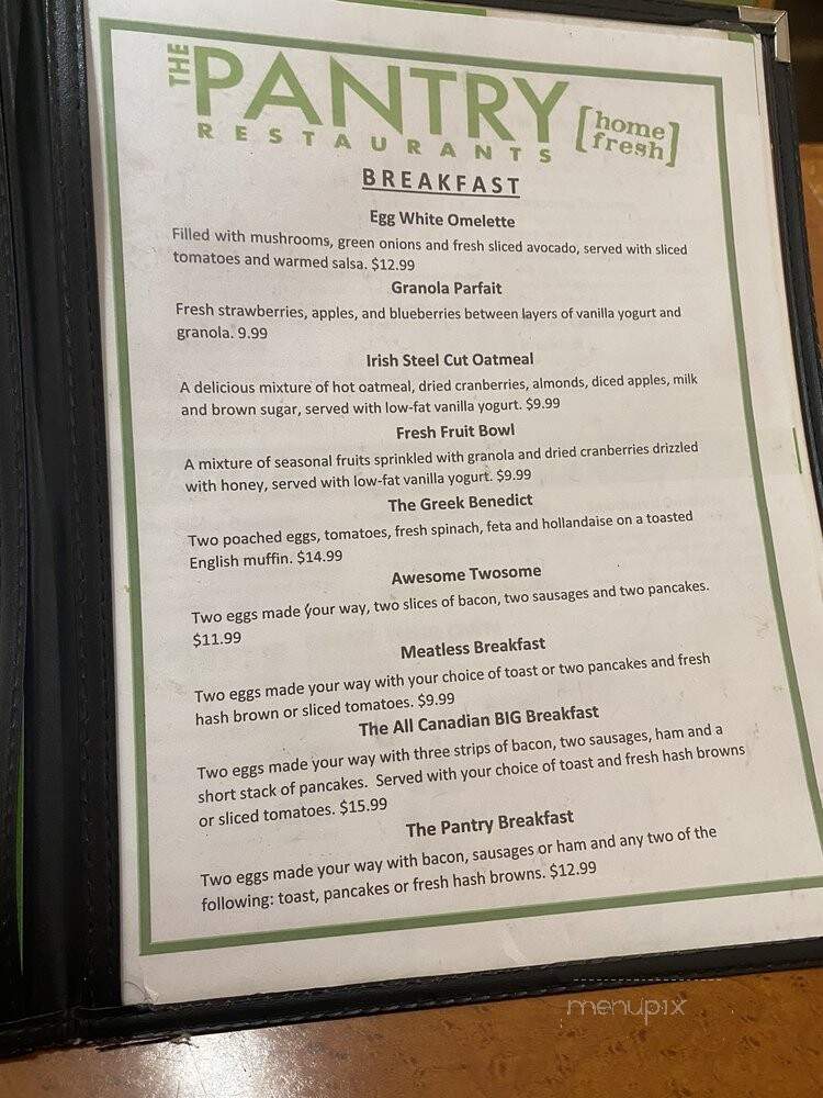 The Pantry - Surrey, BC menu_pic