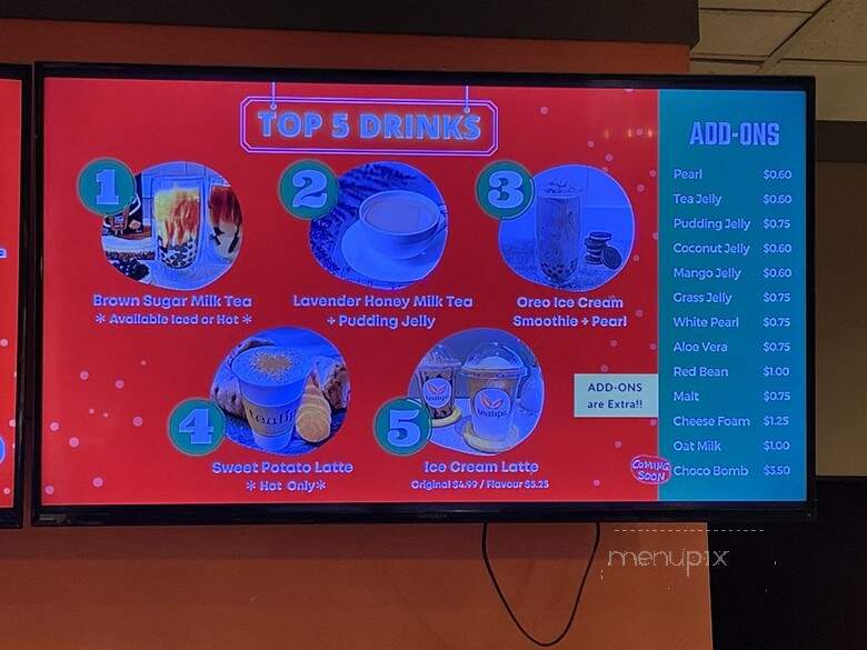 Tealips Bubble Tea - Burnaby, BC menu_pic