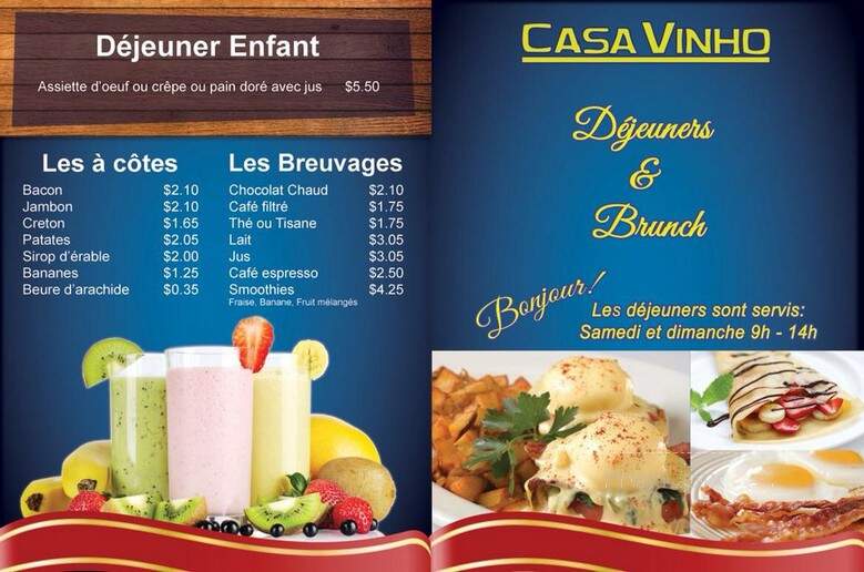 Restaurant Casa Vinho - Montreal, QC menu_pic