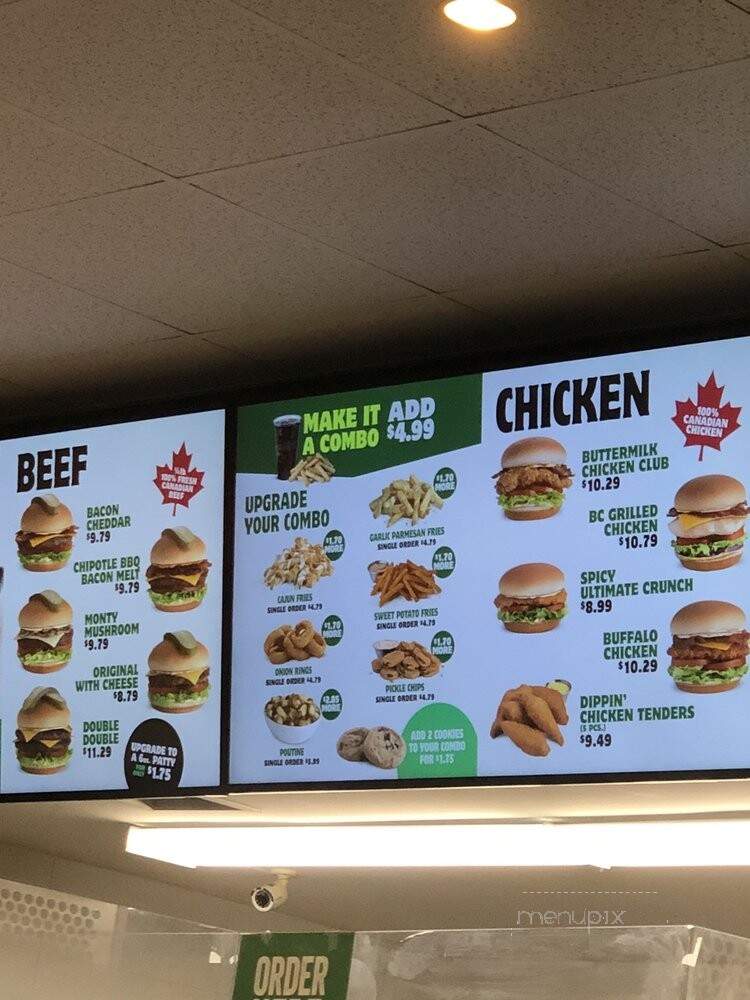 Triple O's - Burnaby, BC menu_pic