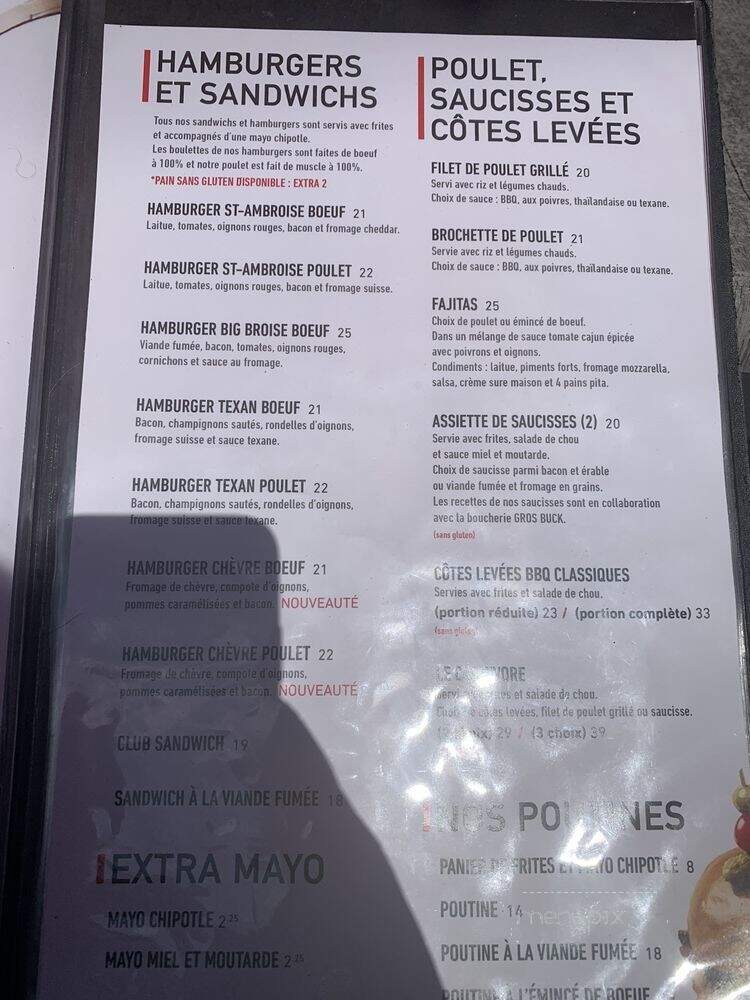 Resto Pub le St-Ambroise - Granby, QC menu_pic