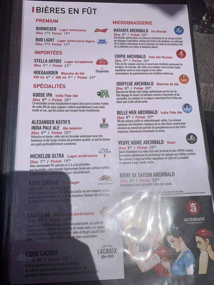 Resto Pub le St-Ambroise - Granby, QC menu_pic