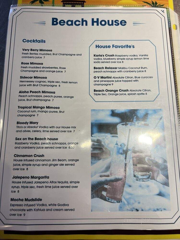 The Beach House Restaurant - Norfolk, ON menu_pic