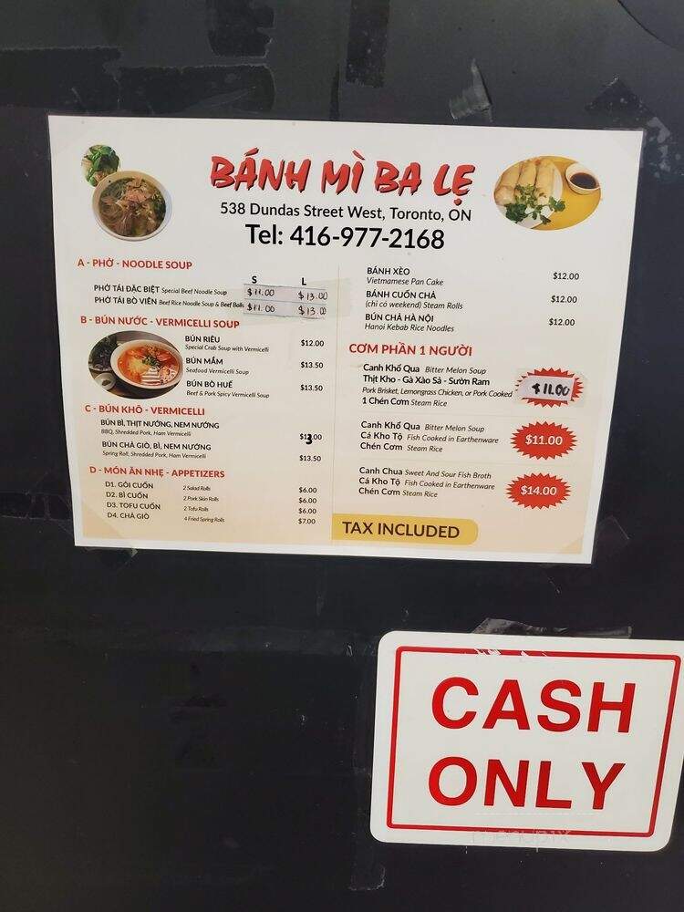 Banh Mi Ba Le - Toronto, ON