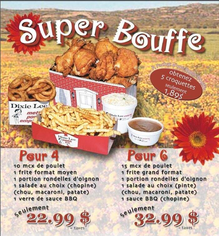 Dixie Lee Chicken - Amqui, QC menu_pic