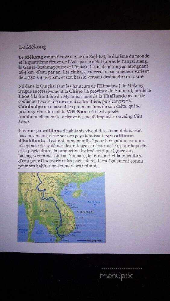 Lueur Du Mekong - Granby, QC menu_pic